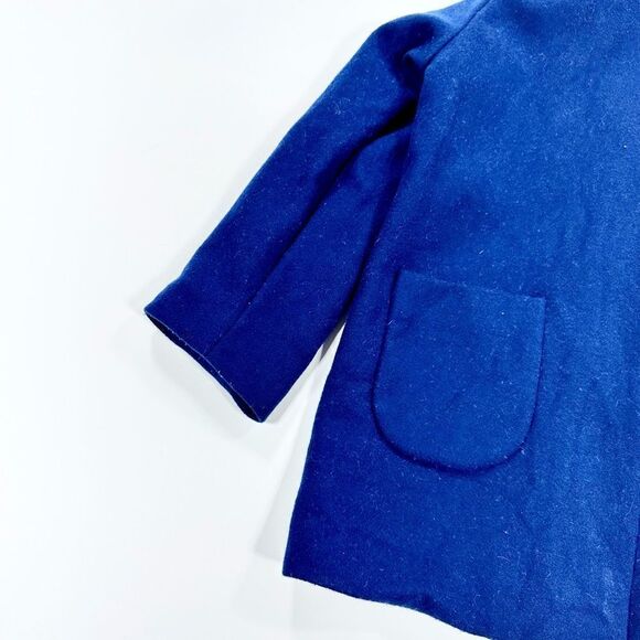 COS navy wool classic winter coat 98 / 104 - Picture 6 of 9